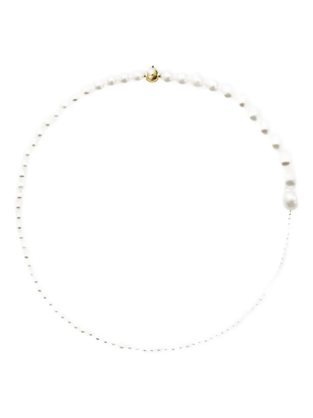 Sophie Bille Brahe 14K yellow gold Peggy pearl necklace - ホワイト Sophie Bille Brahe 14K yellow gold Peggy pearl necklace - ホワイト