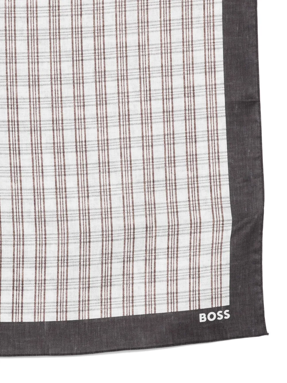 BOSS Geruit pochet - Wit