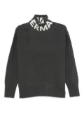 ERMANNO FIRENZE high-neck logo-detail sweater - Grey