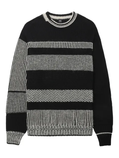 Y's striped panelled sweater