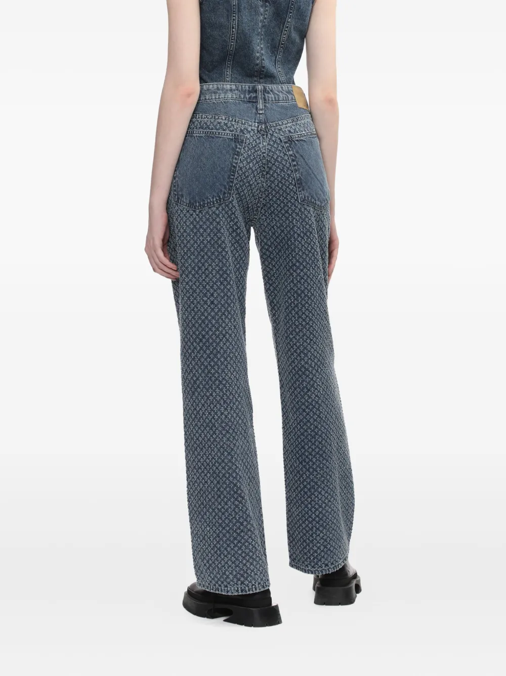 rag & bone Logan jeans met textuur Blauw