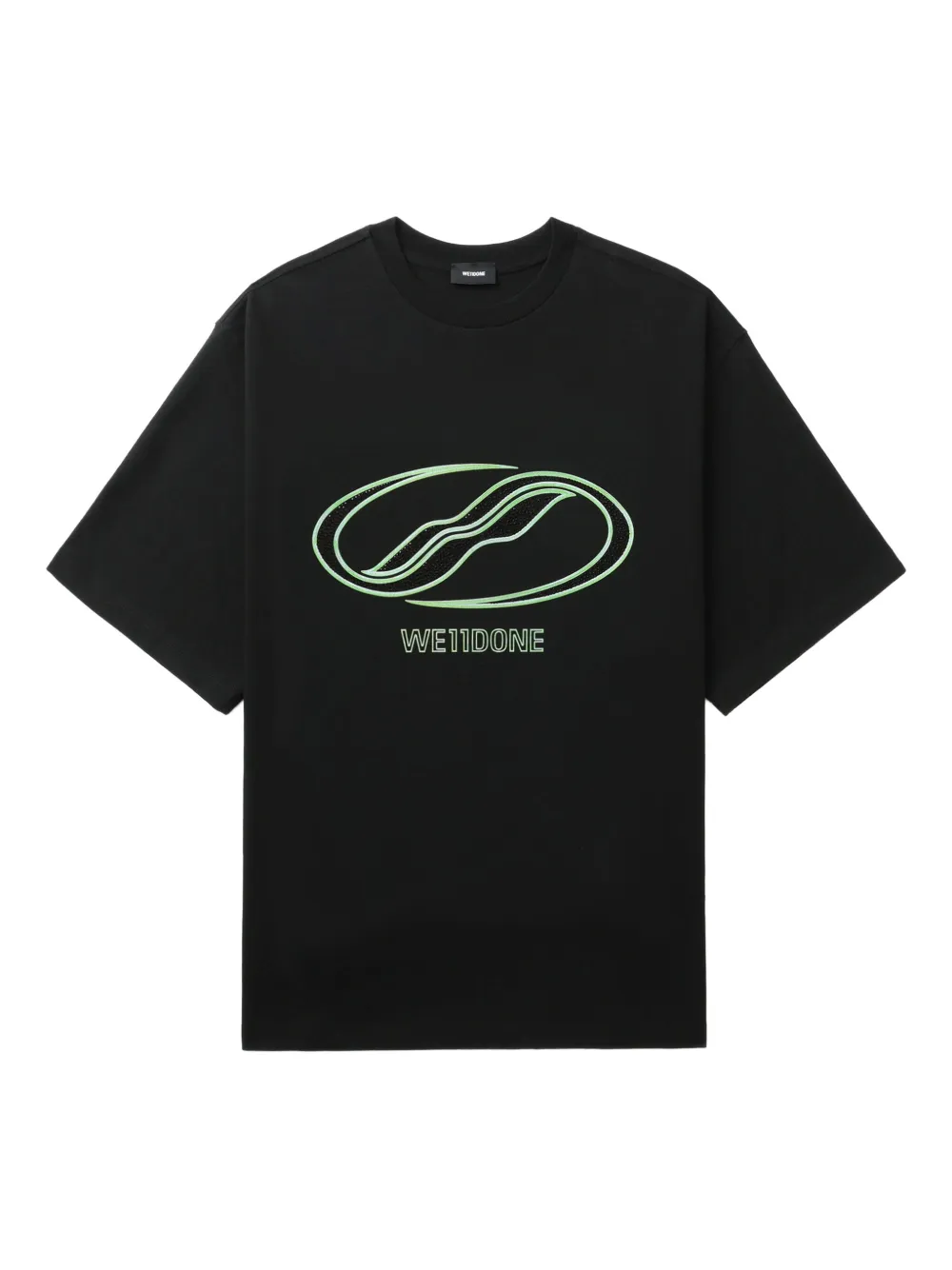 We11done Sporty Sheldon graphic-print T-shirt | Black | Image 1