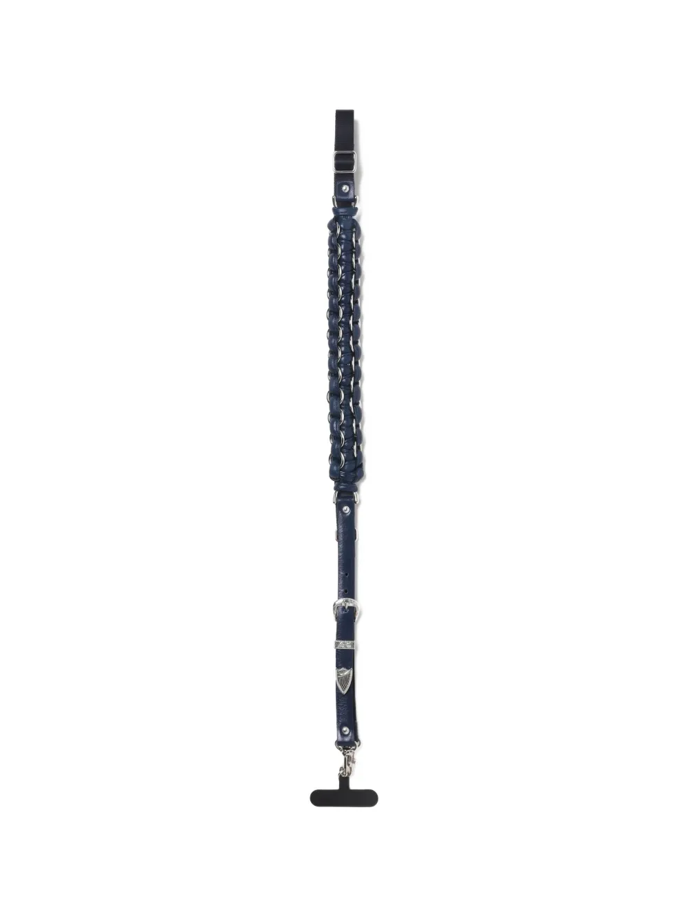 Toga Gevlochten leren band - Blauw