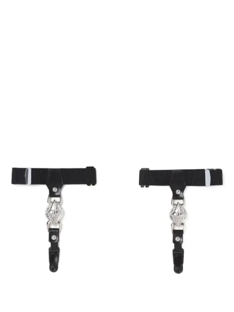 Toga leather embellished sock garters