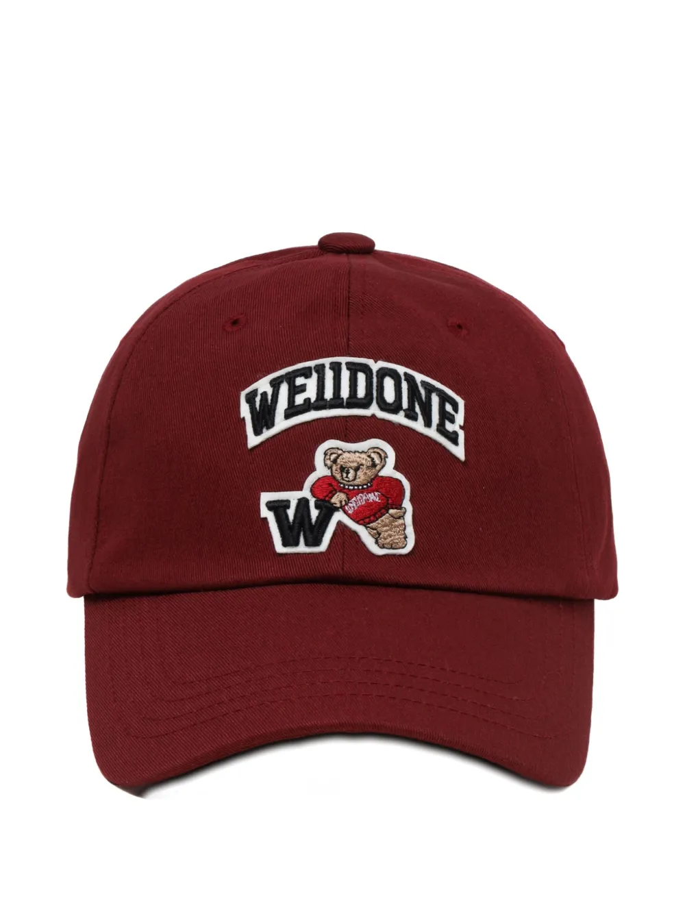 We11done Honkbalpet met beerlogo Rood