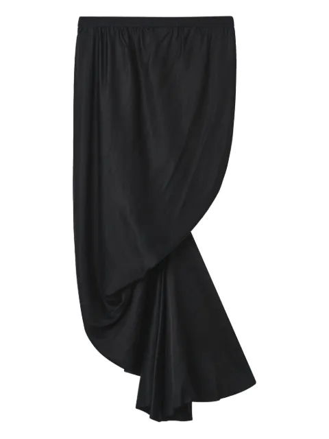 Rick Owens Seb draped asymmetrical midi skirt