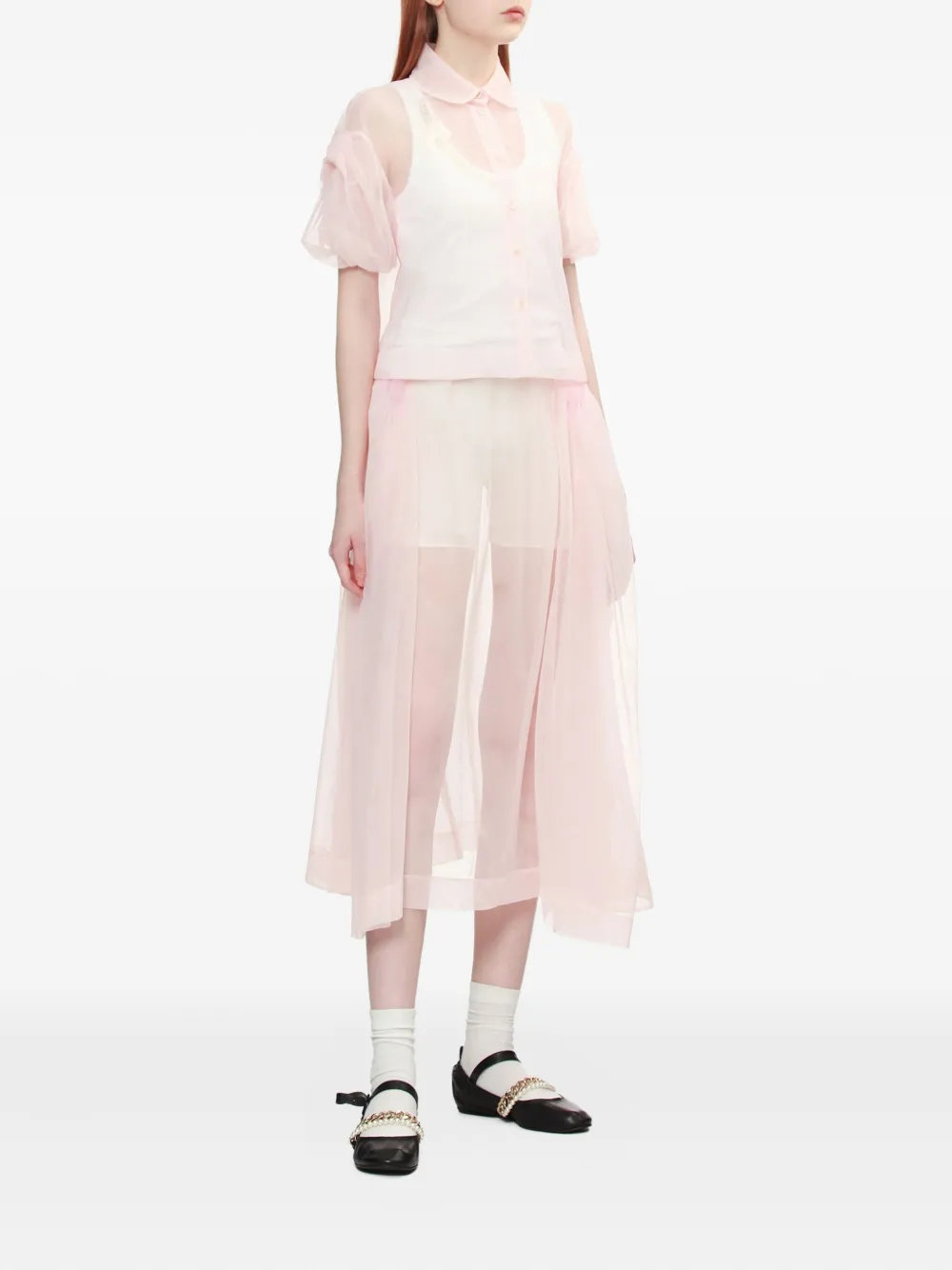 Simone Rocha Tanktop verfraaid met parelketting Wit