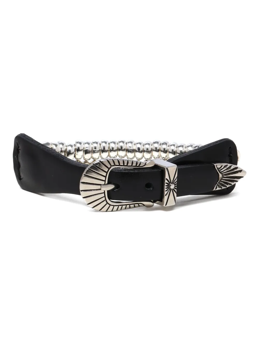 beaded buckle-detail bracelet