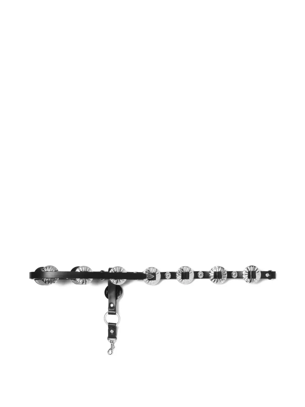 Toga Leren riem met metallic-effect - Zwart