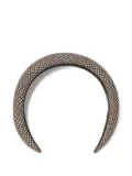 Toga houndstooth metal-embellished headband - Brown