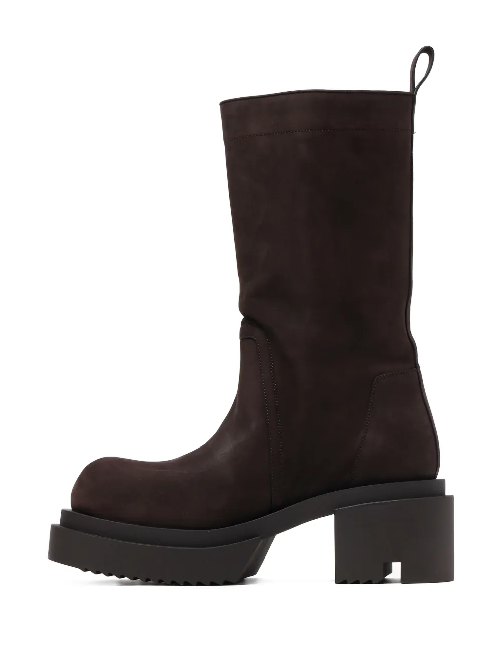 Rick Owens 60mm Bogun platform combat boots Brown