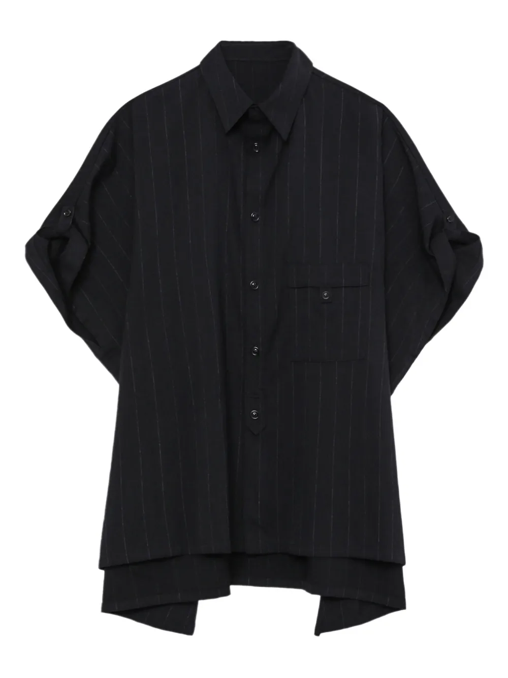 pinstripe short-sleeve shirt