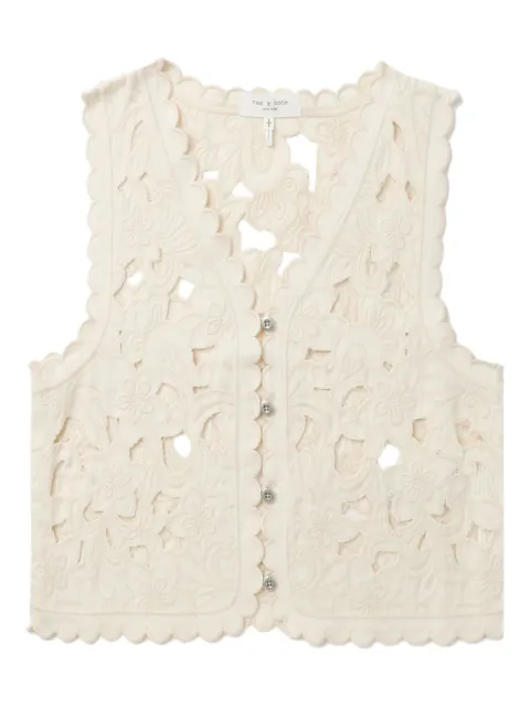 rag & bone floral-embroidered vest
