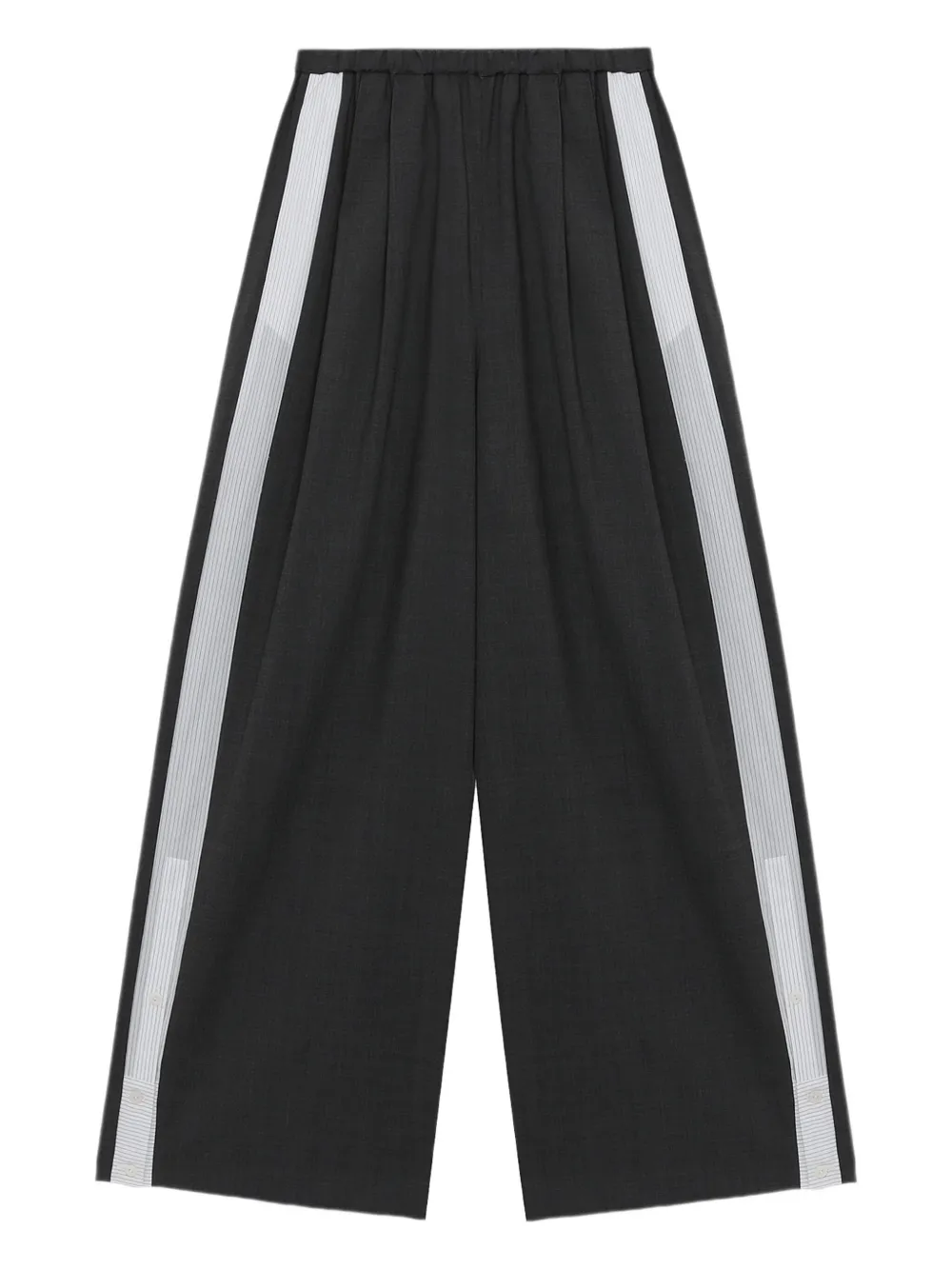 pleated side-stripe trousers