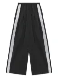 Enföld pleated side-stripe trousers - Grey