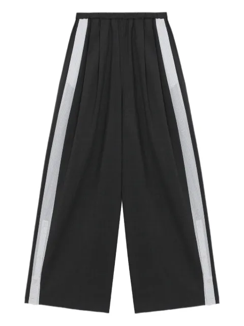 Enföld pleated side-stripe trousers