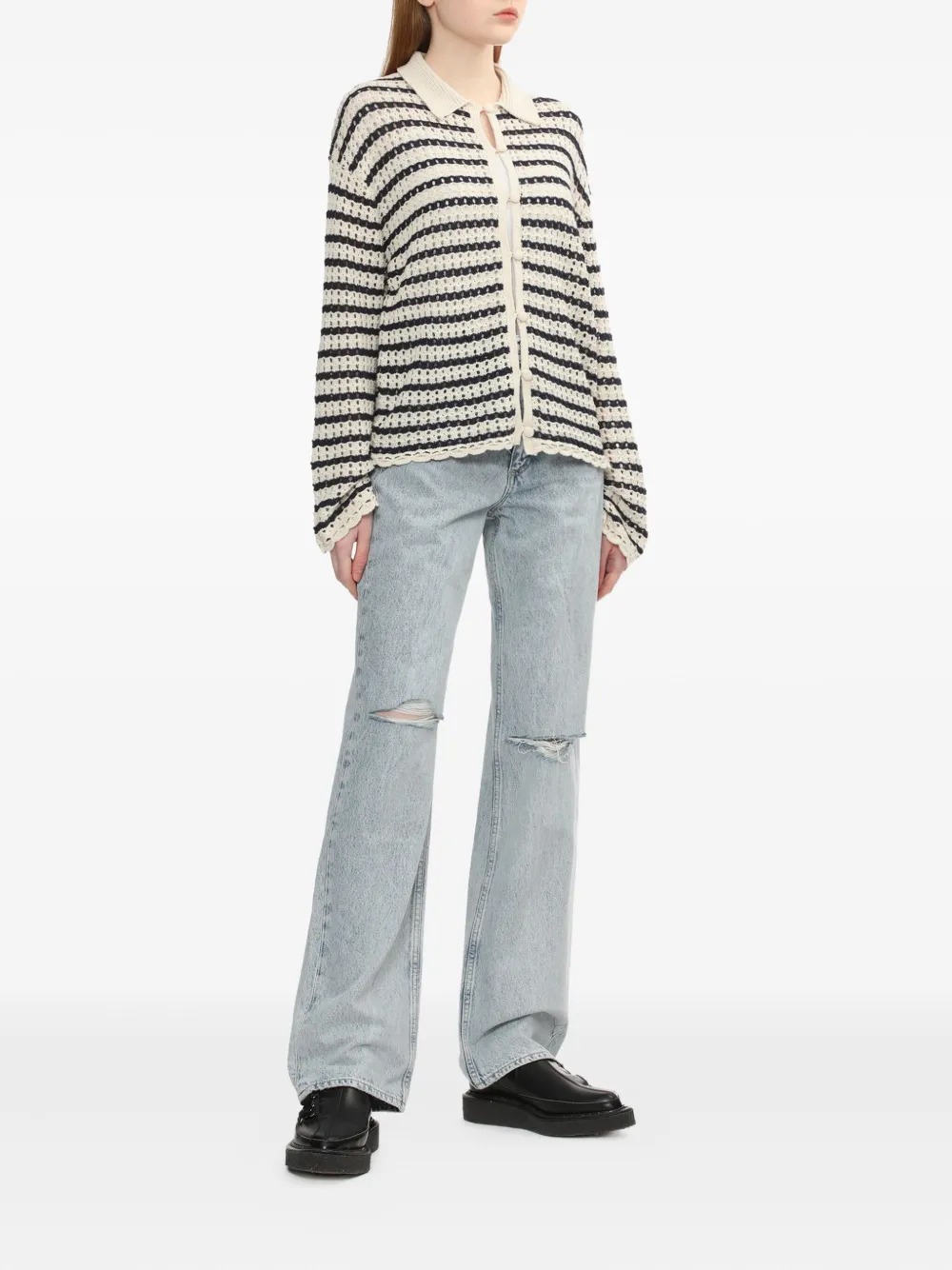 rag & bone Gestreept vest Beige