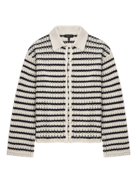 rag & bone striped crochet cardigan