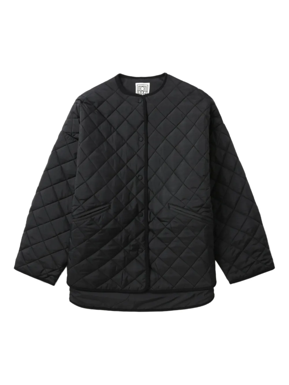 Totême Quilted Button-fastening Jacket In Black
