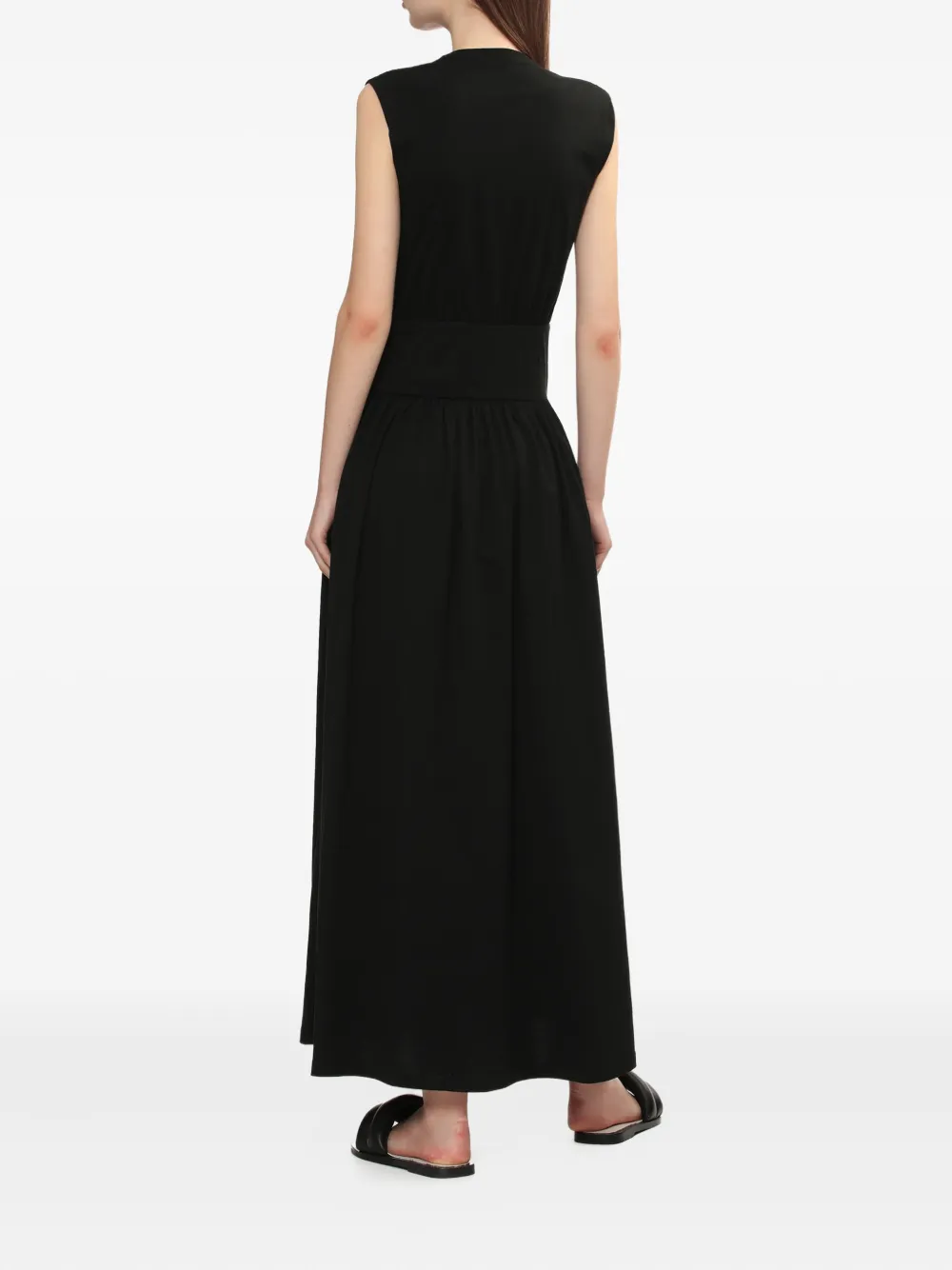 TOTEME Geplooide maxi-jurk Zwart