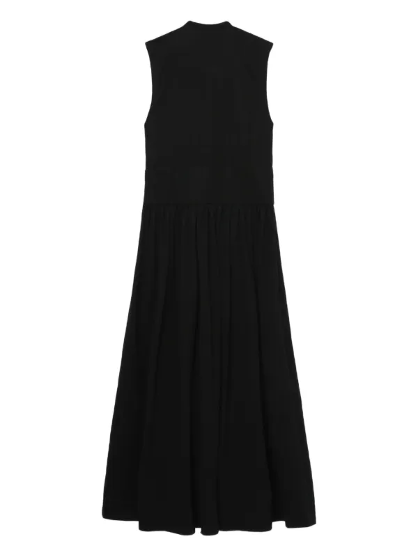 TOTEME Sleeveless Pleated Maxi Dress | Black | FARFETCH BH