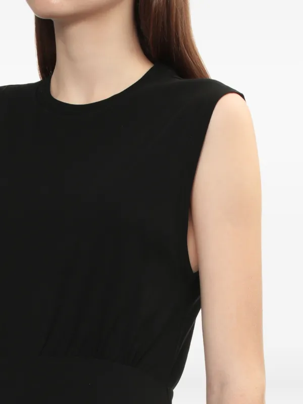 toteme sleeveless cotton tee dress Totme Sleeveless Cotton Tee Dress Black Size: XS