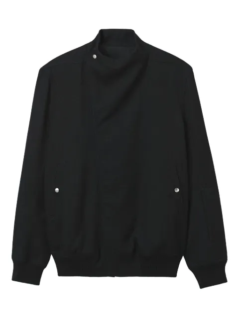 Rick Owens high-neck asymmetrical jacket