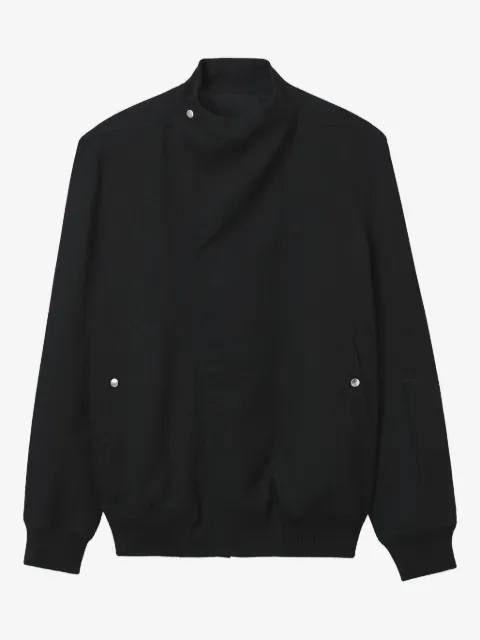 Rick Owens high-neck asymmetrical jacket