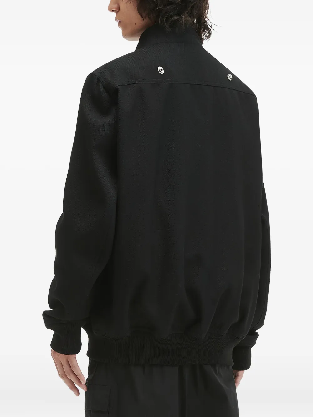 Rick Owens Asymmetrisch jack met hoge hals Zwart
