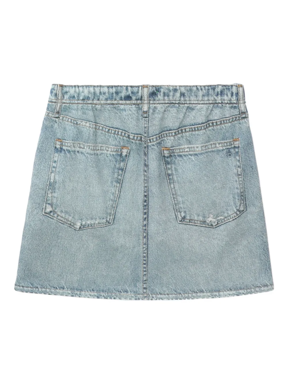 Rag & Bone Distressed Denim Mini Skirt In Blue