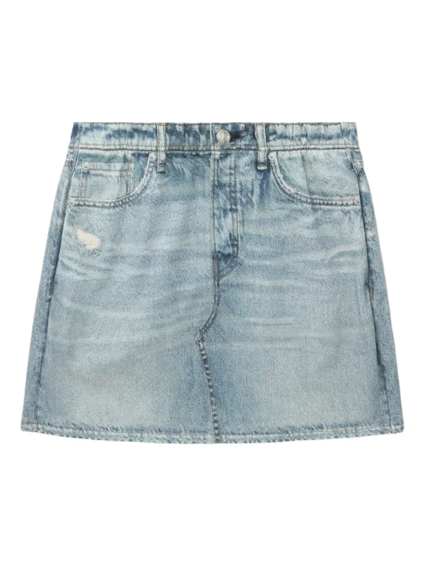 Rag & Bone ダメージデニム ミニスカート | ブルー | FARFETCH JP 