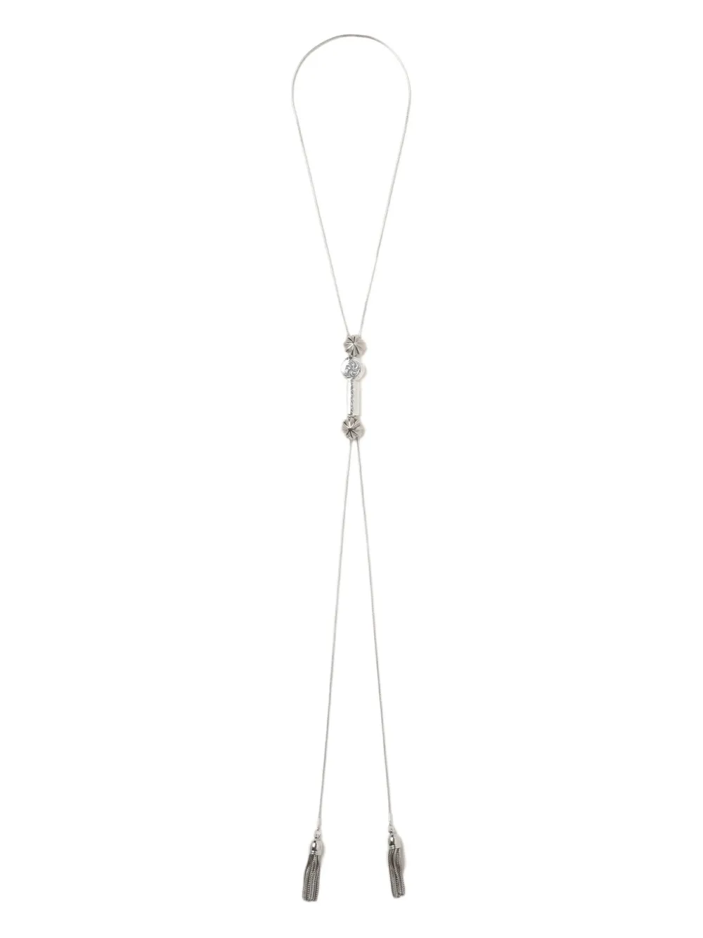 Toga Tassel Snake-chain Necklace In Silver