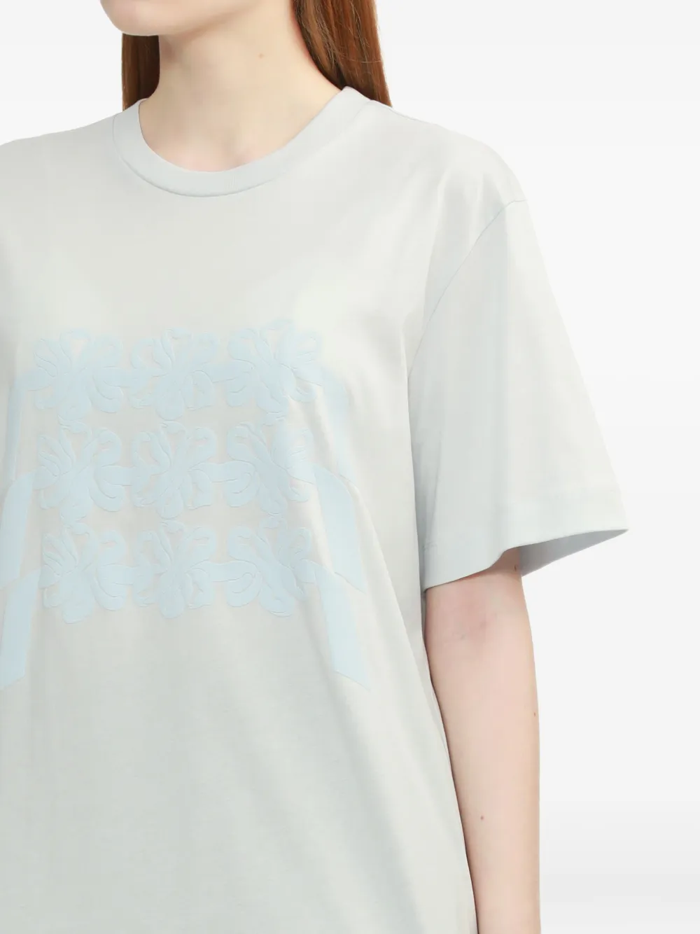 Simone Rocha T-shirt met bloemenprint Blauw