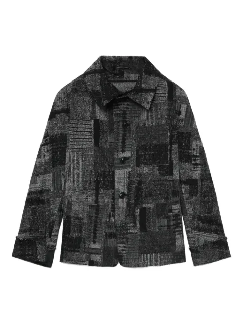 Y's abstract-print button jacket