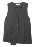 Enföld button-fastening asymmetric waistcoat - Grey