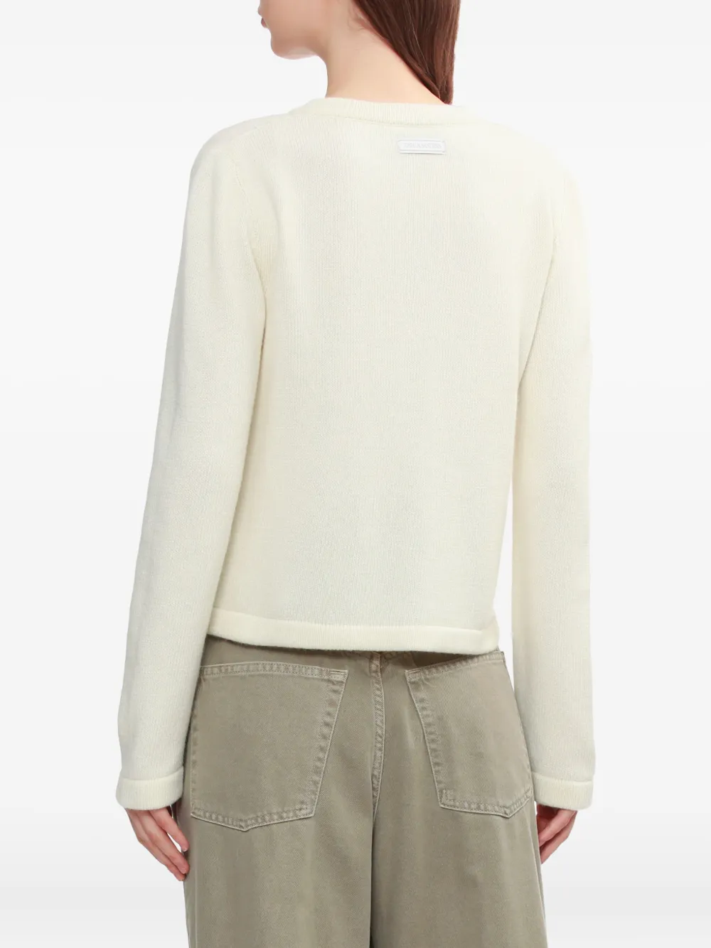 Joshua Sanders Bear-embroidered Cardigan In White
