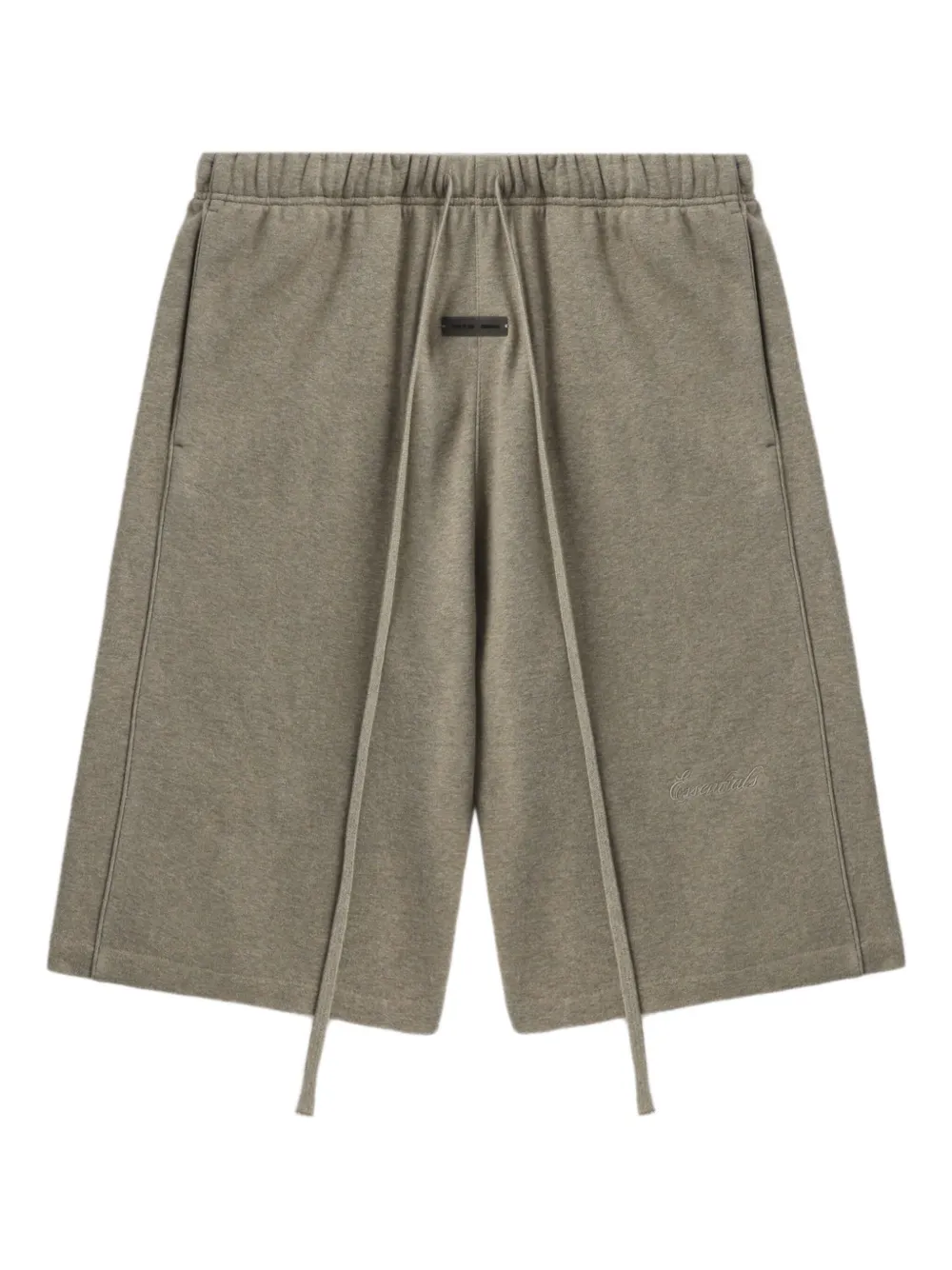 Essentials Relaxed Piping Drawstring-waist Shorts In Brown