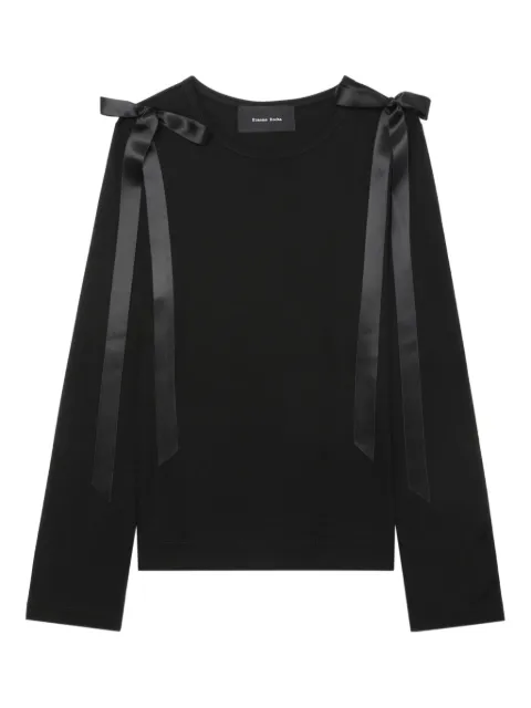 Simone Rocha ribbon-detail long-sleeve T-shirt