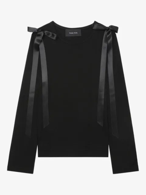 Simone Rocha ribbon-detail long-sleeve T-shirt