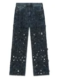 rag & bone Logan floral-lace jeans - Blue