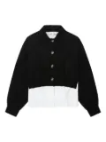 Enföld button-down layered cardigan - Black