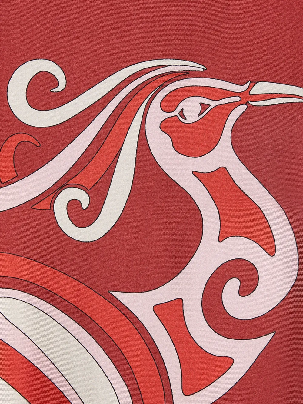 La DoubleJ Swing bird-print silk maxi dress Rood