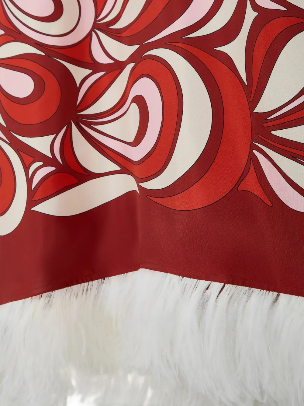 La DoubleJ Swing zijden maxi-jurk met vogelprint Rood
