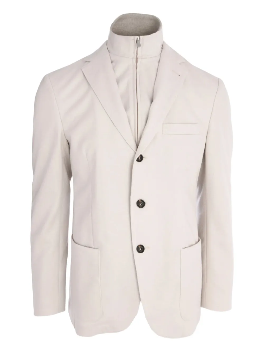 Eleventy layered single-breasted blazer | Neutrals | Image 1