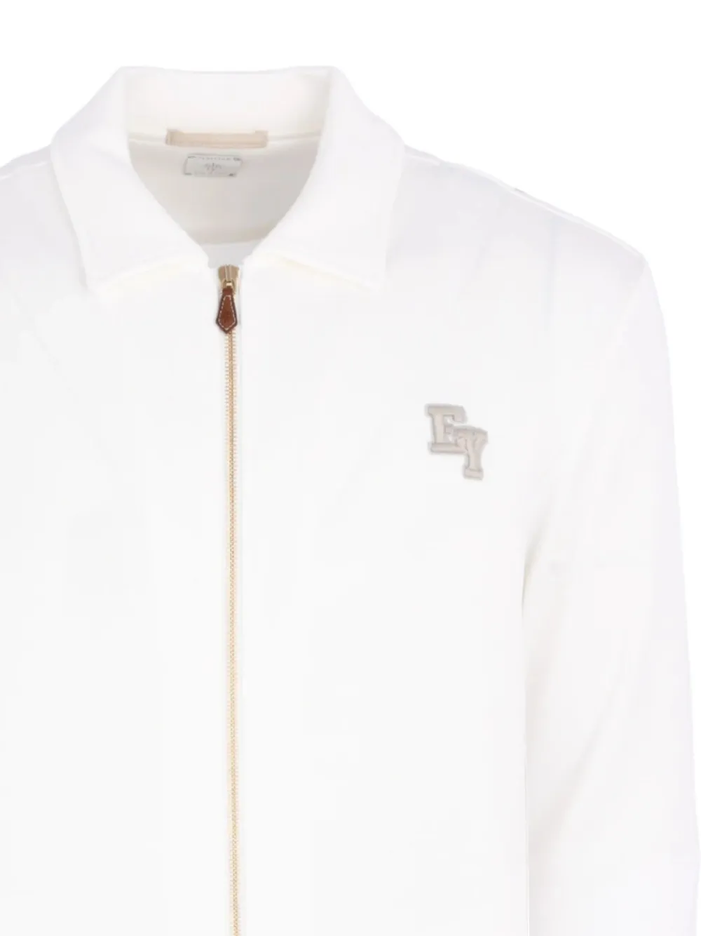 Eleventy Shirtjack met rits Wit