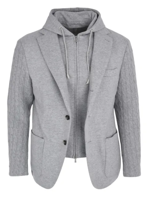 Eleventy blazer a capas con botones y capucha