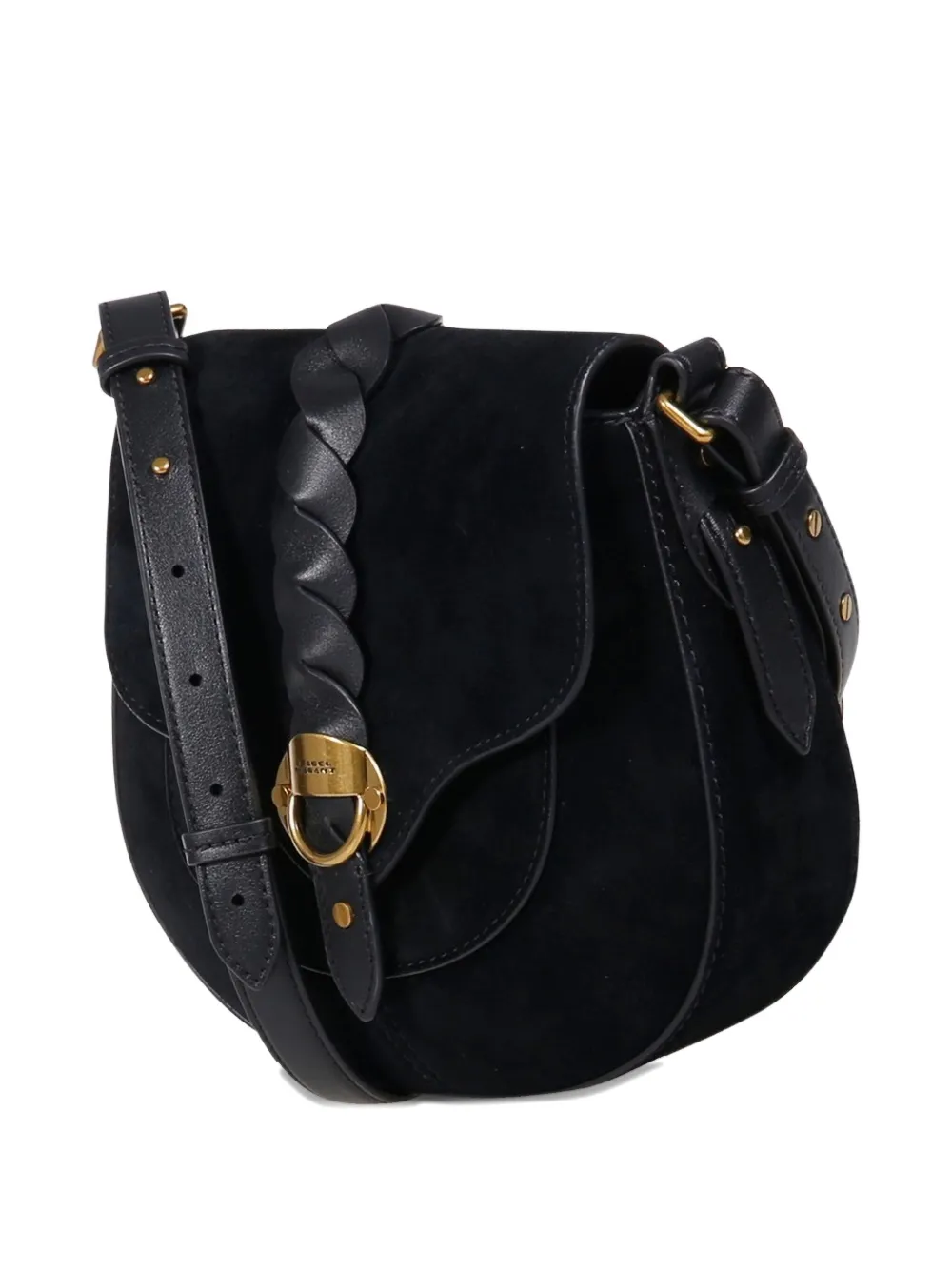 ISABEL MARANT Altay braided-detail saddle bag Zwart