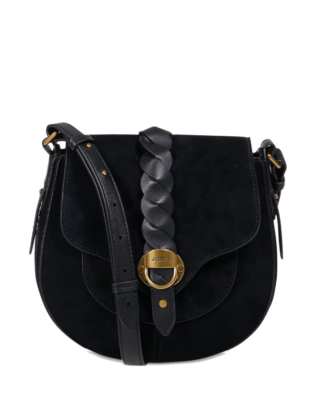 ISABEL MARANT  Altay braided-detail saddle bag | Black | Image 1