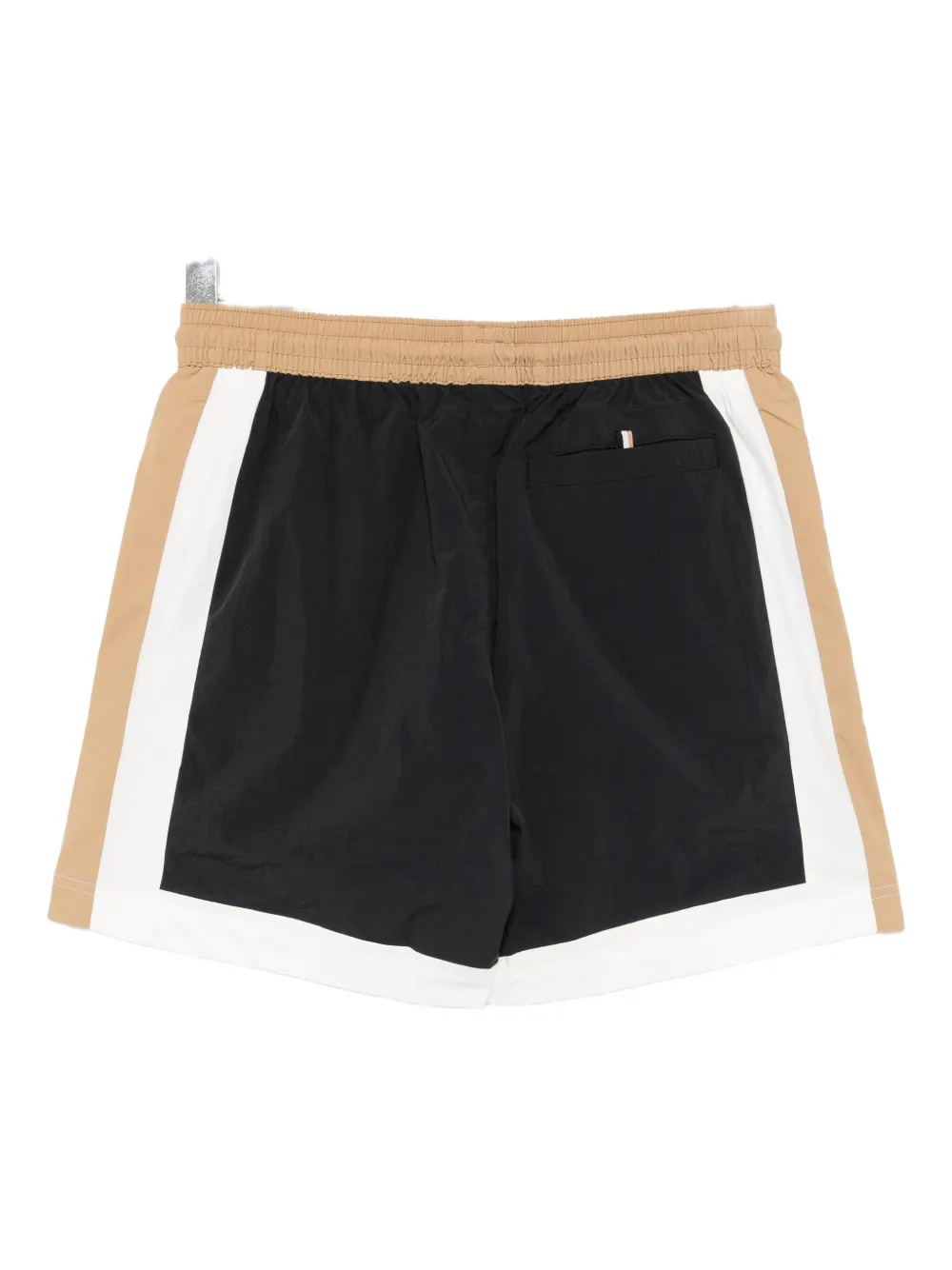 Hugo Boss Boss Remy Colorblock Swim Trunks In Black