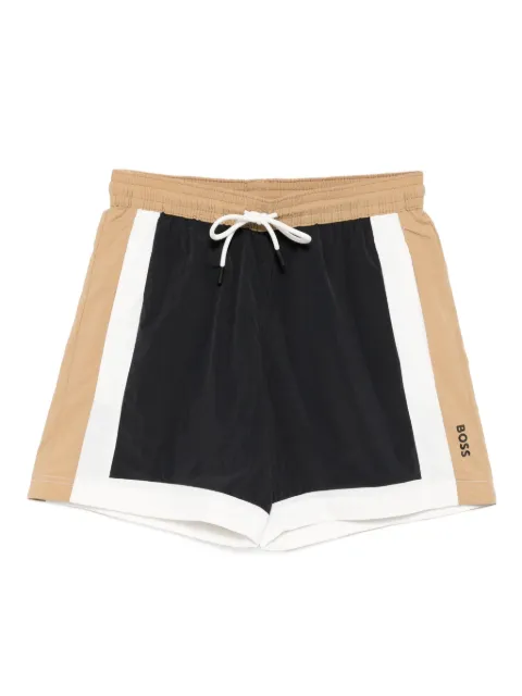 BOSS logo-printed swim shorts